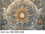 Image of the ancient Slavic pagan god of the sun Yarilo, watercolor style, Generative AI. Стоковое AI-изображение, AI-художник Анна Кривицкая / Фотобанк Лори