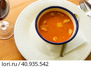 Broth Olla Morellana with beans and vegetables, Spanish cuisine. Стоковое фото, фотограф Яков Филимонов / Фотобанк Лори