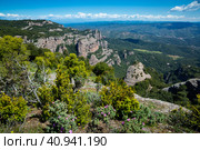 Mountain landscape of Natural Park de Sant Llorenc del Munt i l Obac. Стоковое фото, фотограф Яков Филимонов / Фотобанк Лори