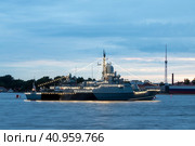 Санкт-Петербург День ВМФ .Малый ракетный корабль «Буря», бортовой номер 578 (2023 год). Редакционное фото, фотограф Литвяк Игорь / Фотобанк Лори
