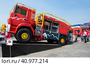 Современный пожарный автомобиль АЦ-3,0-50/4 на базе Камаз-43502 на международном военно-техническом форуме "Армия-2022". Парк Патриот. Редакционное фото, фотограф Виктор Карасев / Фотобанк Лори