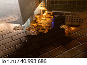 Осень. Отражение в луже здания Академии наук. Москва. Стоковое фото, фотограф Лазебная Юлия / Фотобанк Лори