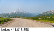 Вулкан Вилючинский. Камчатка. Панорама. Россия июль 2023. Стоковое фото, фотограф Владимир Макеев / Фотобанк Лори