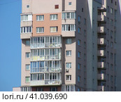 Двадцатиодноэтажный монолитный жилой дом. Построен в 2007 году. Улица Обручева, 6. Обручевский район. Город Москва (2014 год). Стоковое фото, фотограф lana1501 / Фотобанк Лори