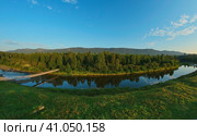 Панорама реки Юрюзань. Стоковое фото, фотограф Василий Быстрицкий / Фотобанк Лори