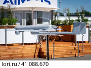 BERLIN, GERMANY - JUNE 23, 2022: Airbus Survey Copter Aliaca fixed-wing drone systems. Exhibition ILA Berlin Air Show 2022. Редакционное фото, фотограф Sergey Kohl / Фотобанк Лори