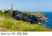 Lighthouse at cape Major Faro de Cabo Mayor. Santander. Spain. Стоковое фото, фотограф Яков Филимонов / Фотобанк Лори