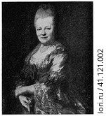 Portrait of Christiane Regina Bohme by an eminent Swiss portrait Anton Graff. Publication of the book "Meyers Konversations-Lexikon", Volume 2, Leipzig, Germany, 1910. Стоковая иллюстрация, иллюстратор Sergey Kohl / Фотобанк Лори