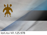 Lesotho and Estonia national flag international negotiation EST LSO. Стоковая иллюстрация, иллюстратор Кабак Дмитрий / Фотобанк Лори