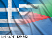 Greece and Eritrea official flag international contract ERI GRC. Стоковая иллюстрация, иллюстратор Кабак Дмитрий / Фотобанк Лори
