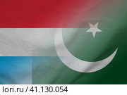 Luxembourg and Pakistan government flag transborder negotiation PAK LUX. Стоковая иллюстрация, иллюстратор Кабак Дмитрий / Фотобанк Лори