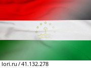 Tajikistan and Jordan official flag international relations JOR TJK. Стоковая иллюстрация, иллюстратор Кабак Дмитрий / Фотобанк Лори