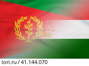 Eritrea and Tajikistan government flag transborder relations TJK ERI. Стоковая иллюстрация, иллюстратор Кабак Дмитрий / Фотобанк Лори