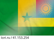 Senegal and Rwanda political flag international negotiation RWA SEN. Стоковая иллюстрация, иллюстратор Кабак Дмитрий / Фотобанк Лори