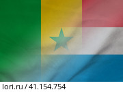 Senegal and Luxembourg national flag international negotiation LUX SEN. Стоковая иллюстрация, иллюстратор Кабак Дмитрий / Фотобанк Лори