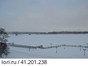 Ярославль, река Волга подо льдом (2022 год). Стоковое фото, фотограф Светлана Коршук / Фотобанк Лори