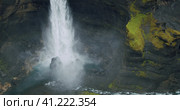 Close up of Haifoss waterfall in iceland highland. Стоковое фото, фотограф Igor Tichonow / Фотобанк Лори