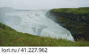 Amazing Gullfoss waterfall in Iceland located in the Golden circle. Стоковое фото, фотограф Igor Tichonow / Фотобанк Лори