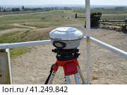 Theodolite at work. Application of the device for measurement of a theodolite. Стоковое фото, фотограф Леонид Еремейчук / Фотобанк Лори