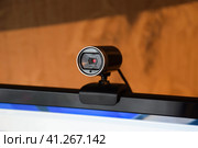 Web camera, attached to the monitor. Стоковое фото, фотограф Леонид Еремейчук / Фотобанк Лори
