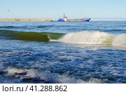 A vessel for deepening and cleaning water bodies. Dredging vessel technical fleet. Стоковое фото, фотограф Zima Nadezhda / Фотобанк Лори