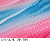 Pink blue gray stripes, waves, lines, curls and bumps. Abstract beautiful background. Soft voluminous wavy lines. Ripple movement fluctuation in the wind. Blue-lilac-violet background. Generated by AI. Стоковое AI-изображение, AI-художник Юлия Петровская / Фотобанк Лори