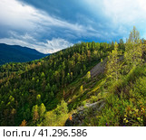 Перевал Чике-Таман. Горный Алтай. (2023 год). Стоковое фото, фотограф Макаров Алексей / Фотобанк Лори