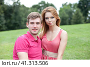 Young beautiful couple close up. Стоковое фото, фотограф Андрей Аркуша / Фотобанк Лори