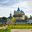 Kazan, Tatarstan, Russia. June 1, 2023 Cathedral in the name of the Nativity of the Blessed Virgin Mary Konevsky monastery on the island of Konevets on Lake Ladoga - Russia. Bell tower above the entrance to the territory of the monastery. Редакционное фото, фотограф Оксана Медведева / Фотобанк Лори
