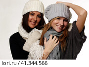 headshot of a beautiful caucasian winter girl. Стоковое фото, фотограф Андрей Аркуша / Фотобанк Лори