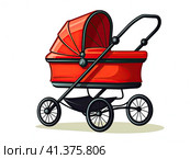 Single stroller for children. Generated by AI. Стоковое AI-изображение, AI-художник Ярославский Максим / Фотобанк Лори