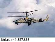 ZHUKOVSKY, RUSSIA - 25 July 2021: Demonstration of the Kamov Ka-52 Alligator attack helicopter of the Russian Air Force at MAKS-2021, Russia. Стоковое фото, фотограф Фотограф / Фотобанк Лори