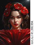 Картина. Роковая женщина. Арт-стиль. Стоковое AI-изображение, AI-художник Николай Николенко / Фотобанк Лори