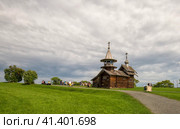 Часовня Архангела Михаила из Леликозера. Кижи, Карелия, Россия. (2023 год). Стоковое фото, фотограф Олег Пученков / Фотобанк Лори