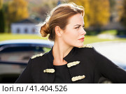 Portrait of beautiful young happy woman. Стоковое фото, фотограф Андрей Аркуша / Фотобанк Лори