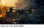 Combat FPV drone. Стоковое AI-изображение, AI-художник Кирилл Черезов / Фотобанк Лори