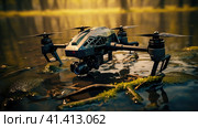 Combat FPV drone. Стоковое AI-изображение, AI-художник Кирилл Черезов / Фотобанк Лори