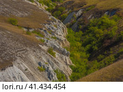 Chalk quarry in Divnogorie. the thickness of the chalk layer reaches 60 m. Стоковое фото, фотограф Анна Кривицкая / Фотобанк Лори