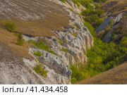 Chalk quarry in Divnogorie. the thickness of the chalk layer reaches 60 m. Стоковое фото, фотограф Анна Кривицкая / Фотобанк Лори
