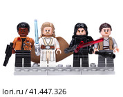 RUSSIA, May 16, 2018. Constructor Lego. Star Wars characters from episode 7 - awakening of power. Редакционное фото, фотограф Андрей Аркуша / Фотобанк Лори