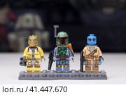 RUSSIAN, May 16, 2018. Constructor Lego Star Wars. Boba Fett and Bounty Hunters. Редакционное фото, фотограф Андрей Аркуша / Фотобанк Лори