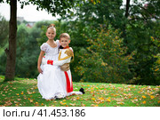 Childrens ballroom dance couple in suits. Стоковое фото, фотограф Андрей Аркуша / Фотобанк Лори