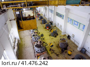Engines of water pumps at a water pumping station. Pumping irrig. Стоковое фото, фотограф Леонид Еремейчук / Фотобанк Лори
