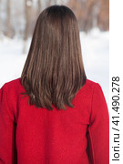 Rear view, Hair beauty brunette woman. Стоковое фото, фотограф Андрей Аркуша / Фотобанк Лори