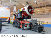 Red firefighter drone on a tracked chassis - equipment for rescue. Стоковое фото, фотограф Константин Шишкин / Фотобанк Лори