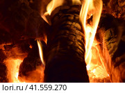 Hot coals in the stove. Стоковое фото, фотограф Леонид Еремейчук / Фотобанк Лори
