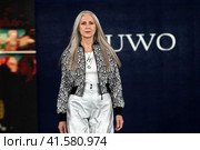 Показ одежды из коллекции российского бренда одежды RUWO в рамках фестиваля детской моды Kids Fashion Week в "Центральном детском магазине на Лубянке" (ЦДМ) в центре города Москвы, Россия (2023 год). Редакционное фото, фотограф Николай Винокуров / Фотобанк Лори