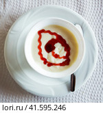 Natillas, typical dessert made of milk, eggs and sugar. Spain. Стоковое фото, фотограф Яков Филимонов / Фотобанк Лори