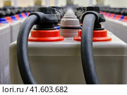 Deep charging batteries for powering an industrial PBX. Стоковое фото, фотограф Андрей Журавлев / Фотобанк Лори