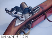 Russian soldier's rifle of the 19th century of the Napoleonic Wars. Стоковое фото, фотограф Андрей Журавлев / Фотобанк Лори